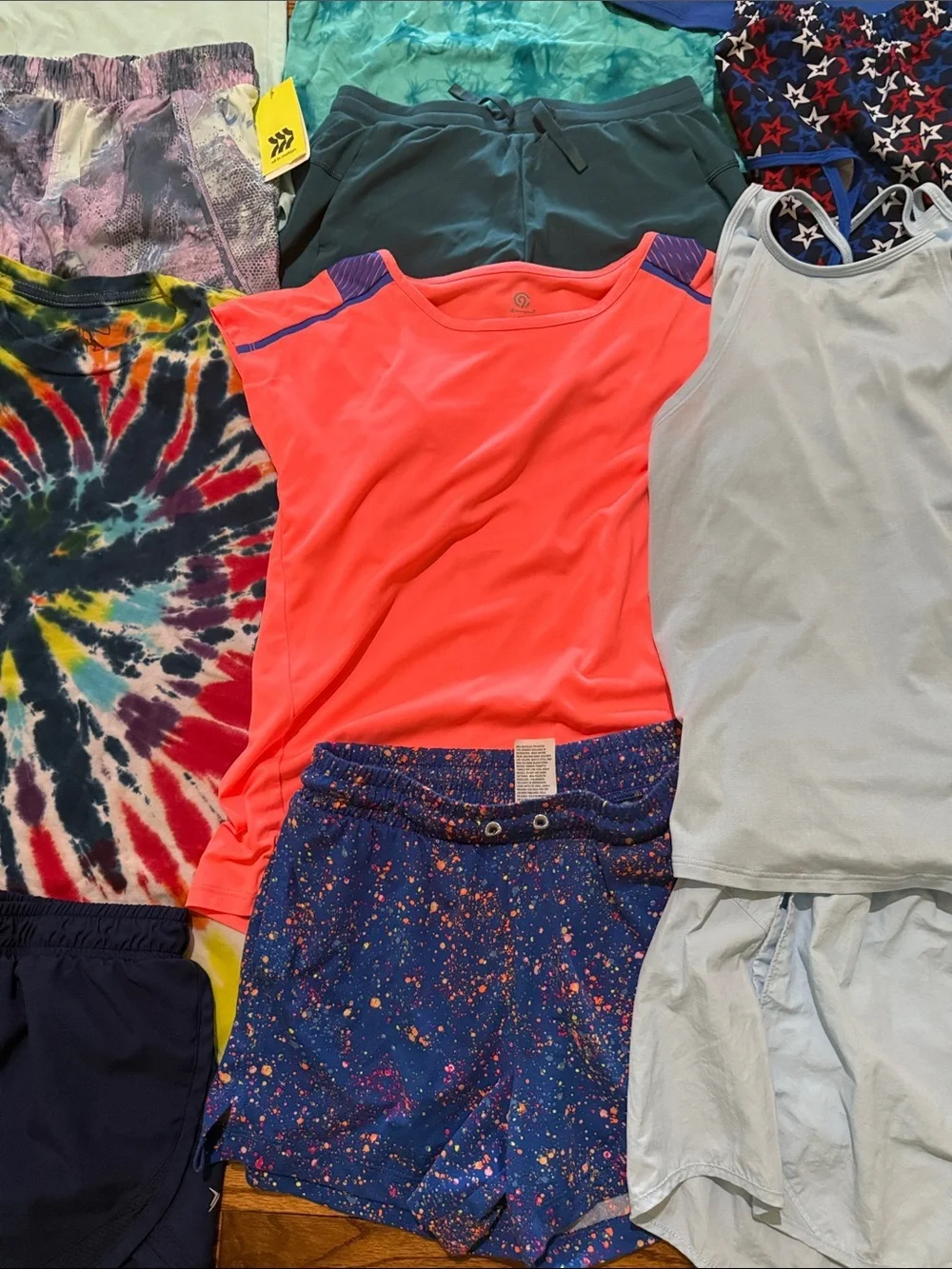 Girls bundle of 10 tops and shorts size 10-12 various brands some NWT